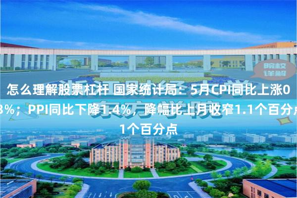 怎么理解股票杠杆 国家统计局：5月CPI同比上涨0.3%；PPI同比下降1.4%，降幅比上月收窄1.1个百分点